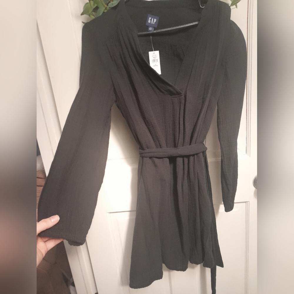 Belted linen / cotton dress